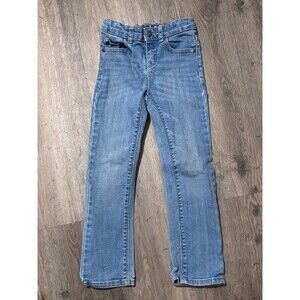 Genuine Kids Girls 4T Blue Jeans - Straight Leg with Adjustable Waist - EUC